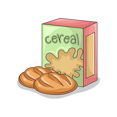 cereal box with pastry illustration 34524749 Vector Art at Vecteezy