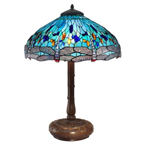 Dale Tiffany Lg Blue Dragonfly Table Lamp, Antique Bronze - TT15103 - Walmart.com - Walmart.com