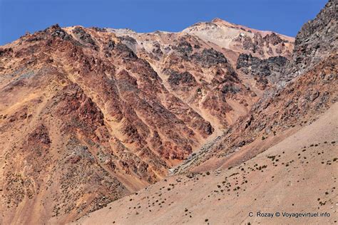 Ferruginous rock, Ruta 7 of Mendoza in Chile - Argentina