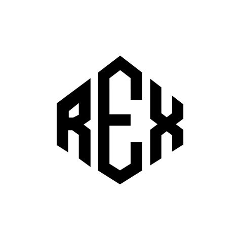 REX letter logo design with polygon shape. REX polygon and cube shape logo design. REX hexagon ...