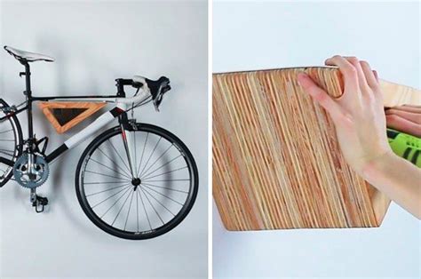 This DIY Wooden Bike Rack Will Look Gorgeous On Your Wall | Wooden bike ...