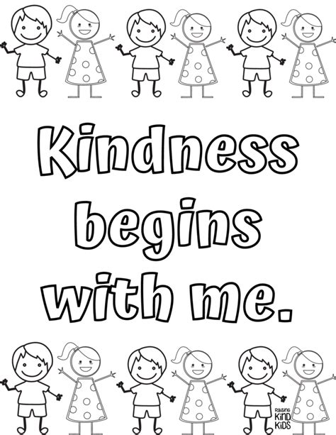 Kindness Coloring Sheets to Encourage More Kindness