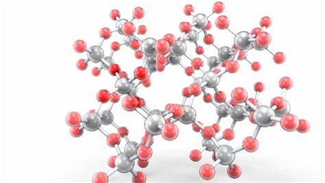 Silicon dioxide, crystalline structure. Animation showing the basic ...