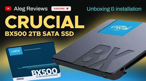 Crucial BX500 2TB SATA SSD unboxing & installation - YouTube