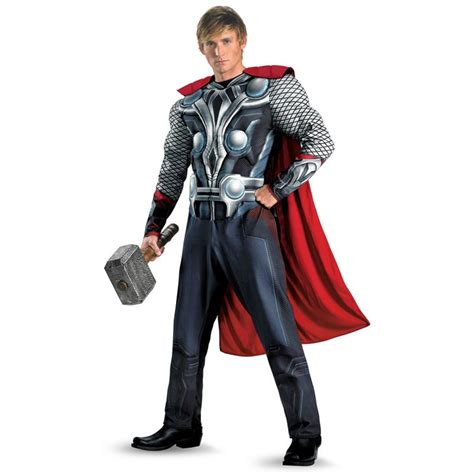 Thor Costume For Adults With Muscles Halloween Cosplay Marvel Avengers //Price: $75.99 & FREE ...