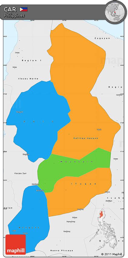 Free Political Simple Map of CAR, single color outside, borders and labels