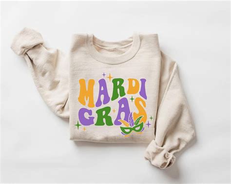 Mardi Gras Sweatshirt, Mardi Gras Louisiana Carnival Sweatshirt, Mardi Gras Fat Tuesday Gift ...