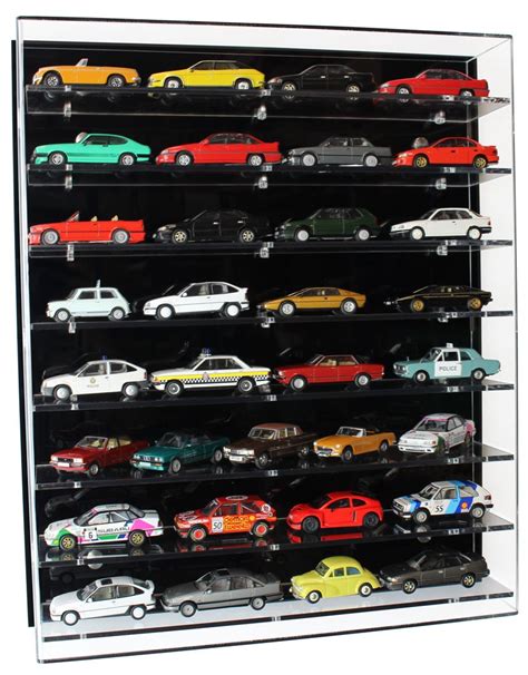 Acrylic Model Wall Display Case for 1:43 Model Cars with 8 Shelves - Acrylic Display Cases