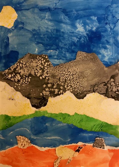 Mrs. Smiley's Art Room: Third Grade Texture Collage Landscapes