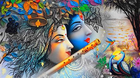 Beautiful Painting Art Of Krishna HD Krishna Wallpapers | HD Wallpapers | ID #67042