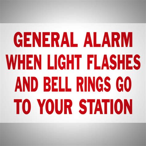 General Alarm – When Light Flashes | Life Saving Equipment Repair Co