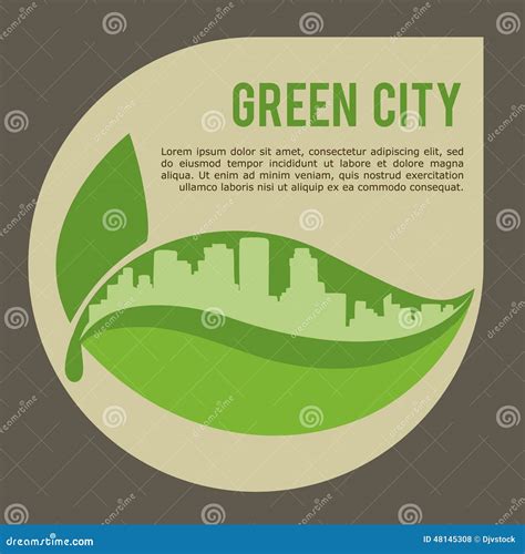 Eco City Design Vector Illustration Eps10 Graphic Stock Vector ...