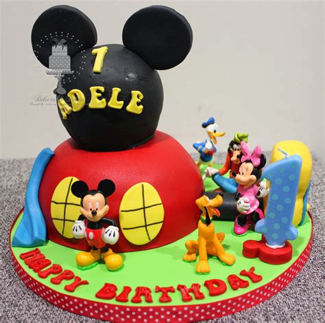 Delectable Delites: Mickey mouse clubhouse cake for Adele's 1st birthday