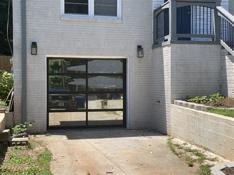 Full View Mirrored Modern Glass Garage Door Atlanta GA - Aaron Overhead Doors