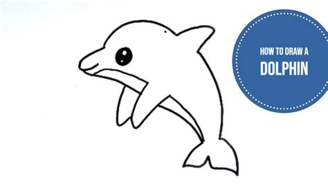 How to Draw an easy Dolphin | Step by Step Tutorial | For Kids and Beginners | - YouTube