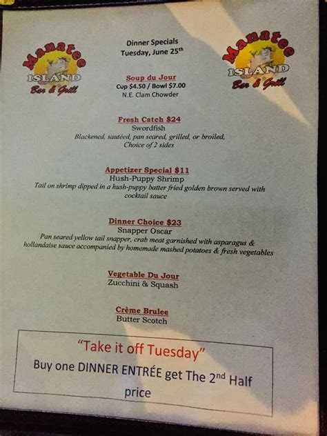 Manatee Island Bar And Grill - Home - Port Salerno, Florida - Menu ...