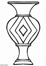 Vase coloring Page sketch template