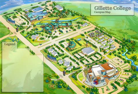 Gillette College Campus Map Illustration