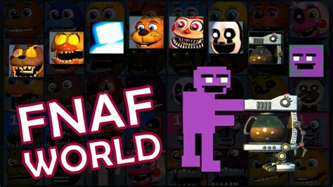 FNAF World 1.2 - Unlock ALL CHARACTERs | Secret Mini Games - YouTube