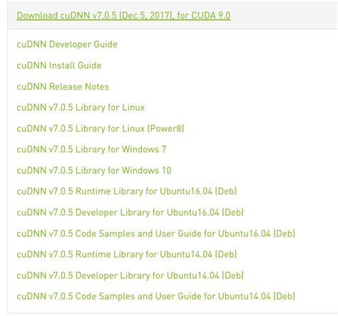 cuda - Which NVIDIA cuDNN release type for TensorFlow on Ubuntu 16.04 ...