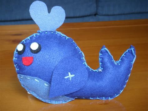 Felt Whale · A Whale Plushie · Sewing on Cut Out + Keep · Creation by ...