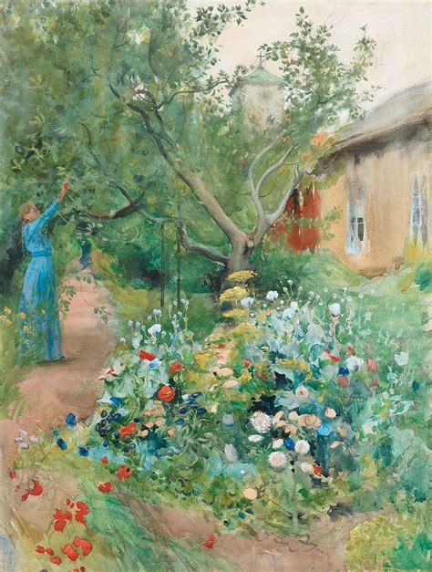 Carl Larsson, Garden Scene From Marstrand On The West Coast Of Sweden ...