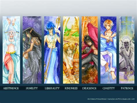 seven heavenly virtues | 7 deadly sins | Pinterest