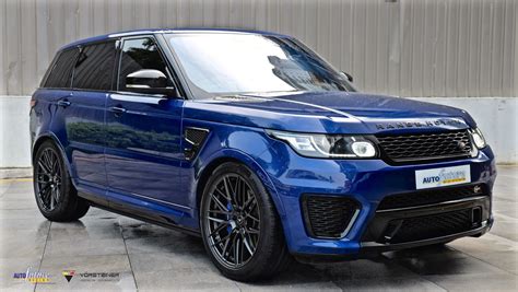 Range Rover Sport SVR Blue with Vorsteiner V-FF 107 Aftermarket Wheels ...