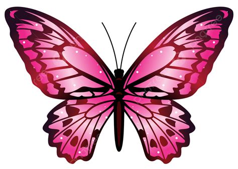 Beautiful Butterfly Pink Vector, Beautiful, Pink, Butterfly PNG and Vector with Transparent ...