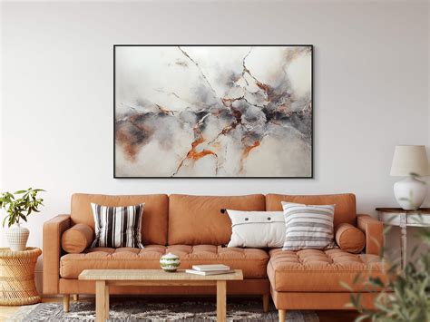 Orange and Black Abstract Wall Art Canvas Print - Etsy