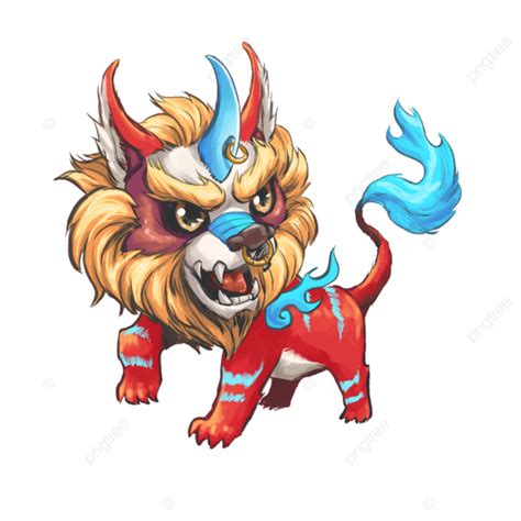 New Year Year Beast Mythical Monster Auspicious, Cartoon, Monster, The ...