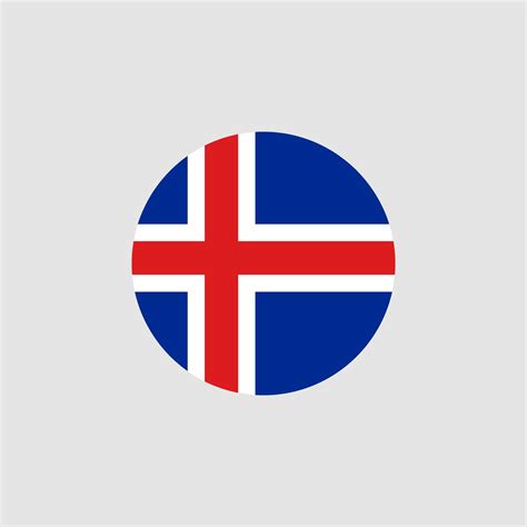 National Iceland flag, official colors and proportion correctly. Vector illustration. EPS10 ...