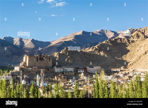 Leh Palace and a view of the village in Ladakh, India Stock Photo - Alamy