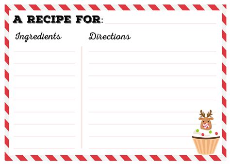 Free printable recipe card template - daxwheel