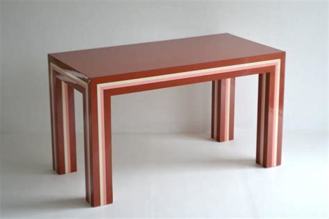 Pair of Post-Modern Parsons Style Side Tables For Sale at 1stdibs