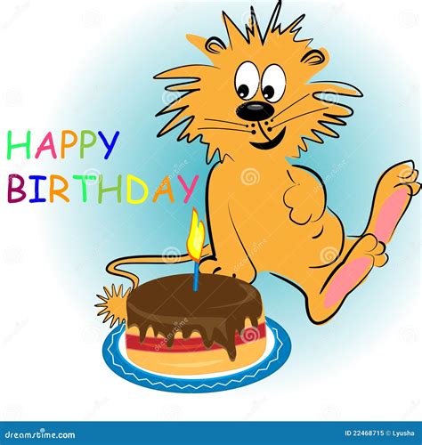 Happy Birthday Cartoon Animal Card Royalty Free Stock Photo - Image: 22468715