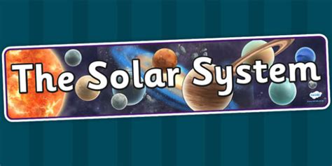 The Solar System Display Banner Detailed Images