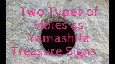 Two Types of Holes as Yamashita Treasure Signs | Map symbols, Treasures, Symbols and meanings