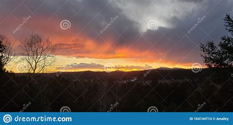 COLORADO Colors Sky Sunset Skyline Clouds View Fire Magic Stock Photo - Image of fire, skyline ...