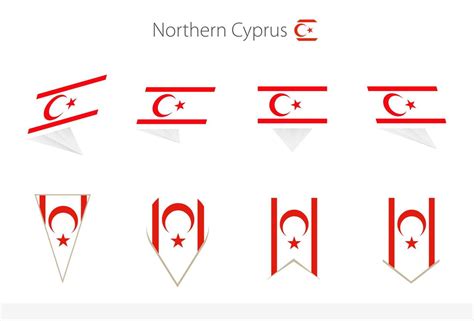 Northern Cyprus national flag collection, eight versions of Northern ...