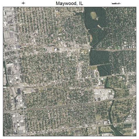 Aerial Photography Map of Maywood, IL Illinois