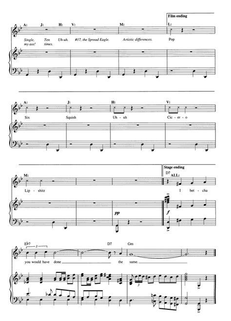 CELL BLOCK TANGO Piano Sheet music | Easy Sheet Music