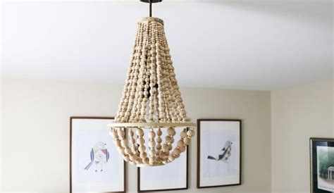 DIY Chandelier From Wood Beads | Kaleidoscope Living | Wood bead chandelier, Diy chandelier ...