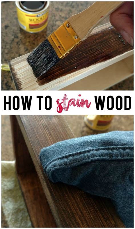 How To Stain Wood - Sunshine and Munchkins