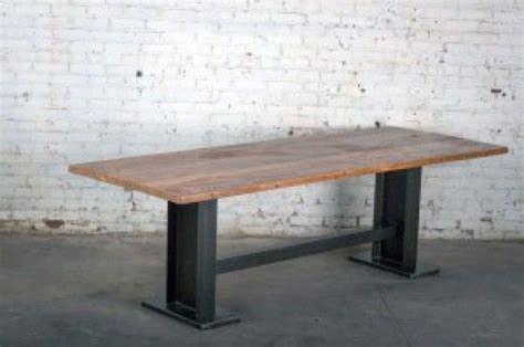 Steel I-Beam Table w/Reclaimed Wood Top 96x39x30H | dearsparrow.com ...