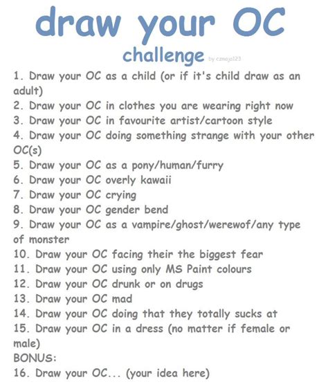 Image result for oc challenge | Drawing challenge, Art style challenge ...