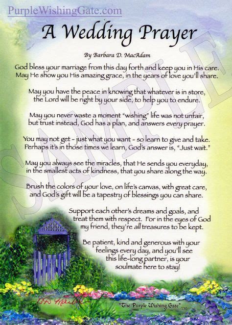 A Wedding Prayer (5x7) | Wedding blessing, Birthday blessings, Blessing poem