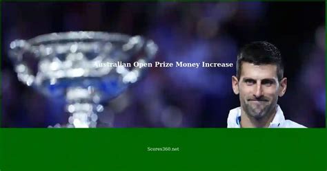 Australian Open Increases Prize Money by 13%