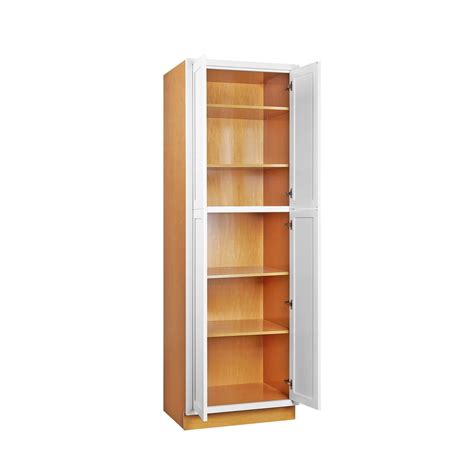 Pantry Snow White Inset Shaker Cabinet 93" Tall 24", 30" & 36" Wide ...