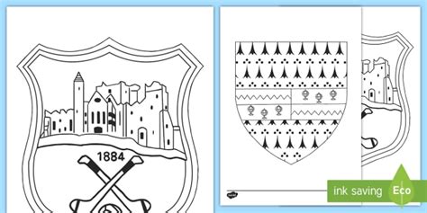 Tipperary County Crest Colouring Pages | Twinkl Resources